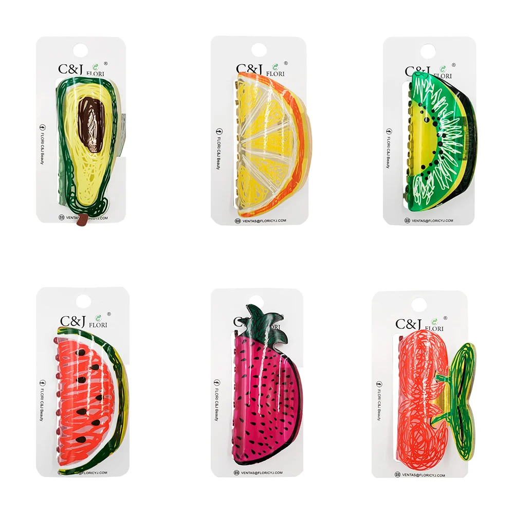 1pza pinza para el cabello en forma de fruta, variedad de modelos / p…