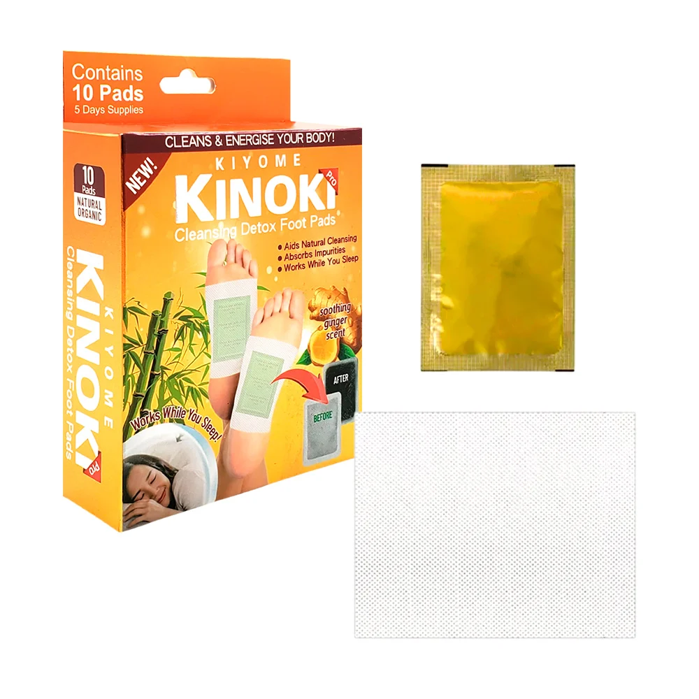 Caja con 10 parches kinoki desintoxicantes para pies con extracto de …