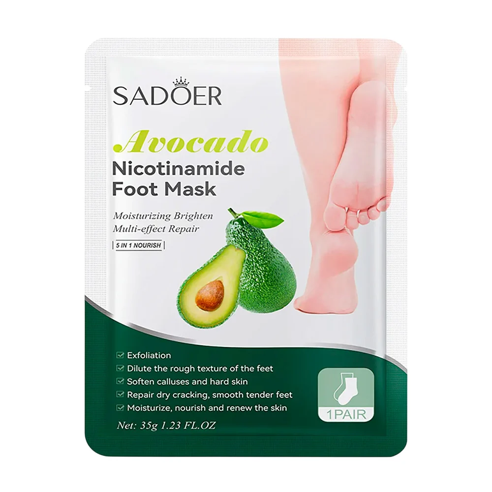 Mascarilla sadoer para pies con extracto de aguacate y nicotinamida, …