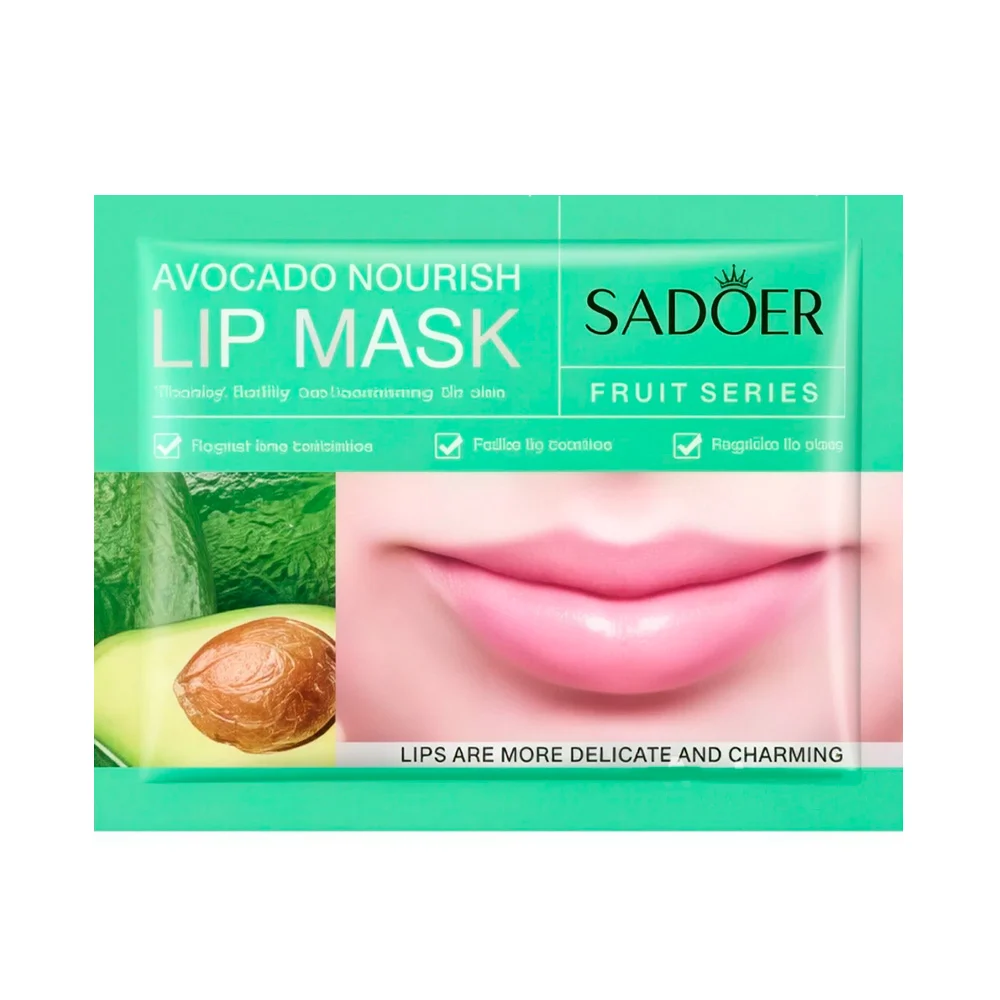 Mascarilla hidratante sadoer para labios con extracto de aguacate, 8g…