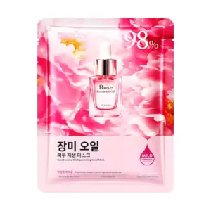 1pza mascarilla facial hidratante sadoer con aceite esencial de rosas…