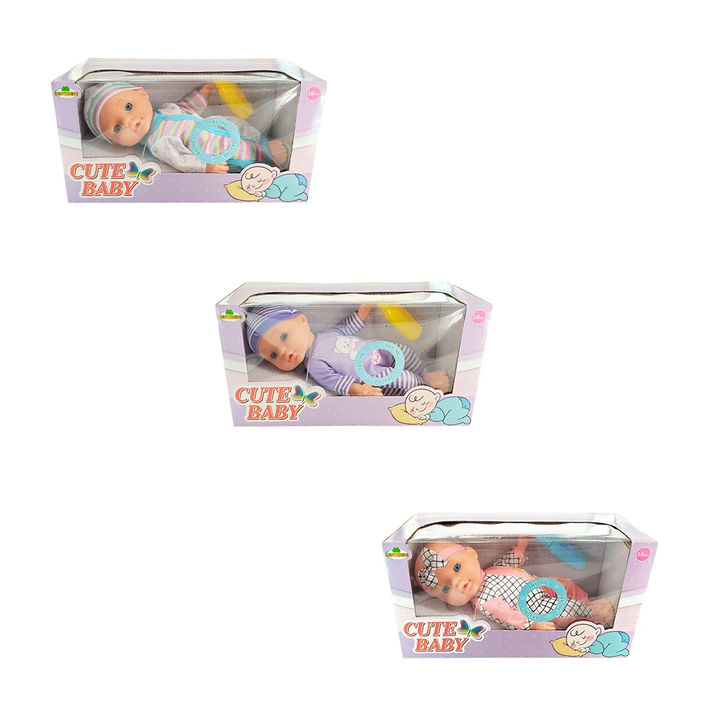 Muñeca bebé cute baby con mameluco, gorro, biberón y sonido, varios c…