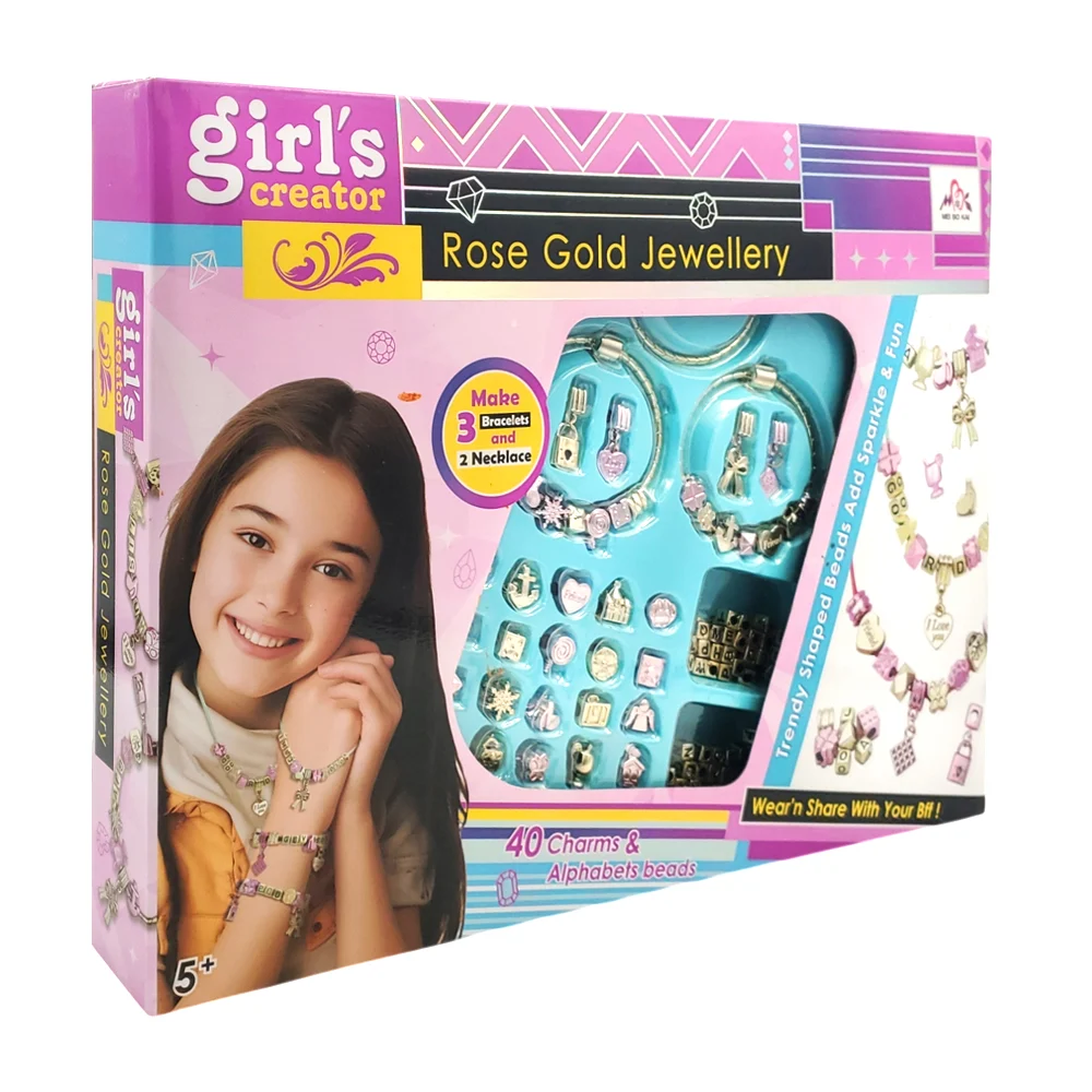 Kit para hacer pulseras-brazaletes y llaveros + colgantes tipo charms…
