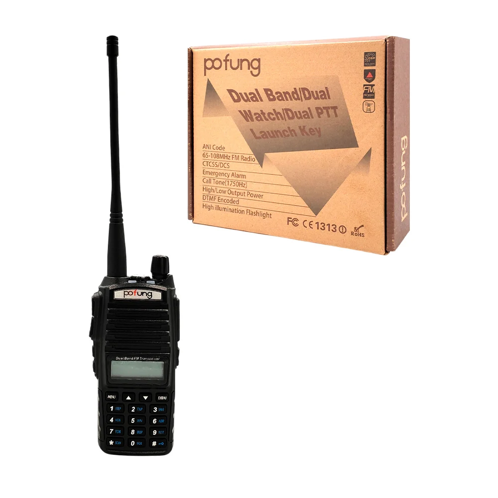 Radio walkie talkies pofung recargables con base, lámpara integrada /…