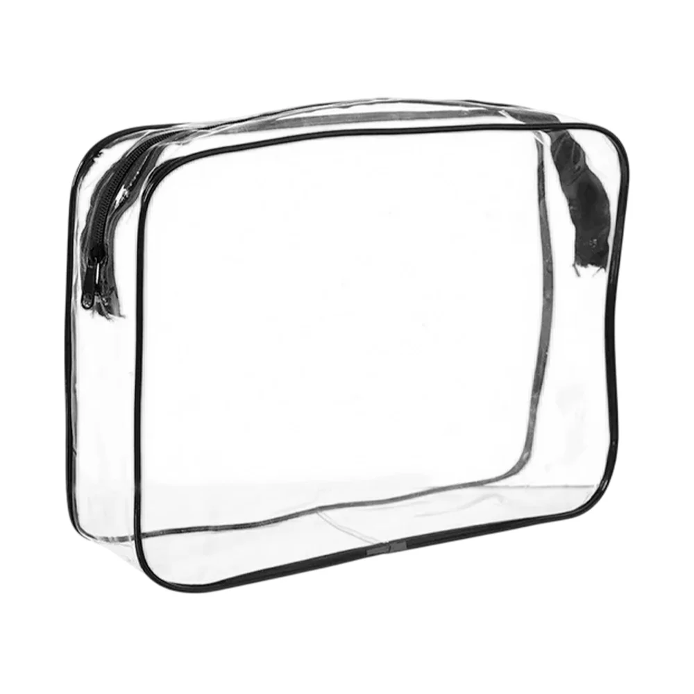 1pza bolsa transparente 13x21x6cm con contorno negro / vj3128