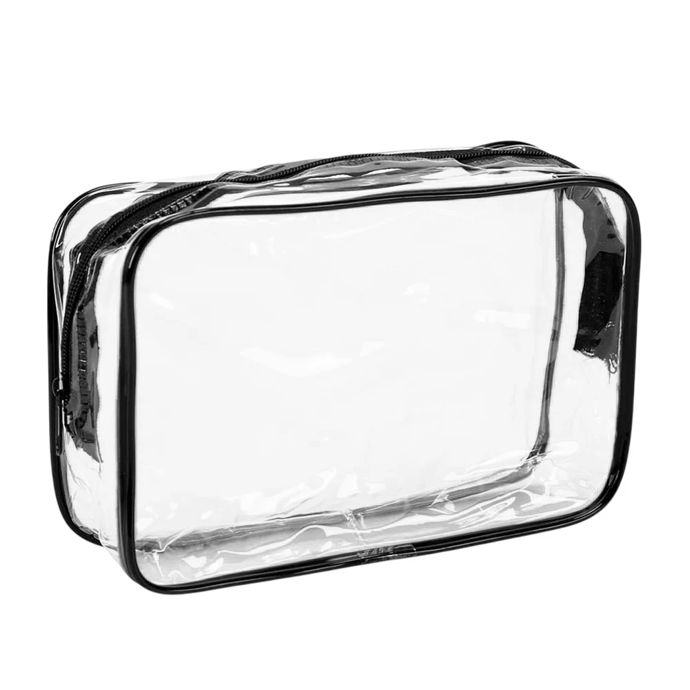 1pza bolsa transparente 10.5x15x7cm con contorno negro / vj3127