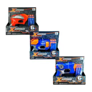 Pistola elite de juguete lanza dardos con 6 dardos de espuma / jlx723…