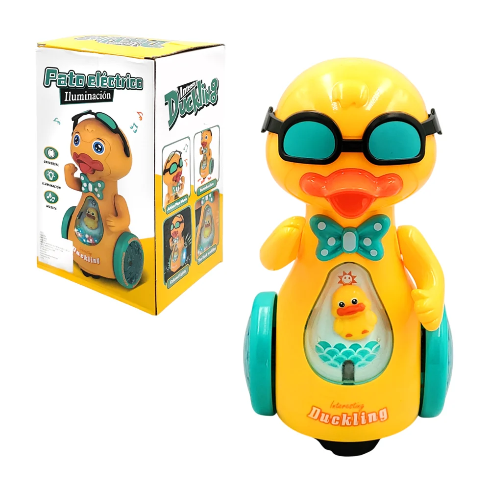 Juguete didáctico en forma de pato con luz, sonido y movimiento / x-8…