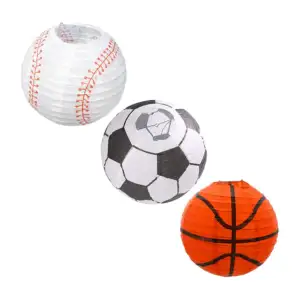 Pantalla china-farol de papel, diseño de pelota - balón deportivo 25c…