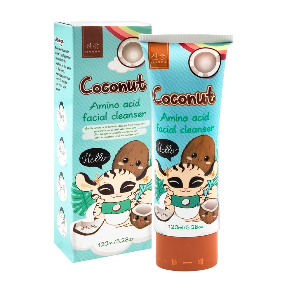Espuma limpiadora facial con aminoácidos y extracto de coco, 120ml / xs-1131