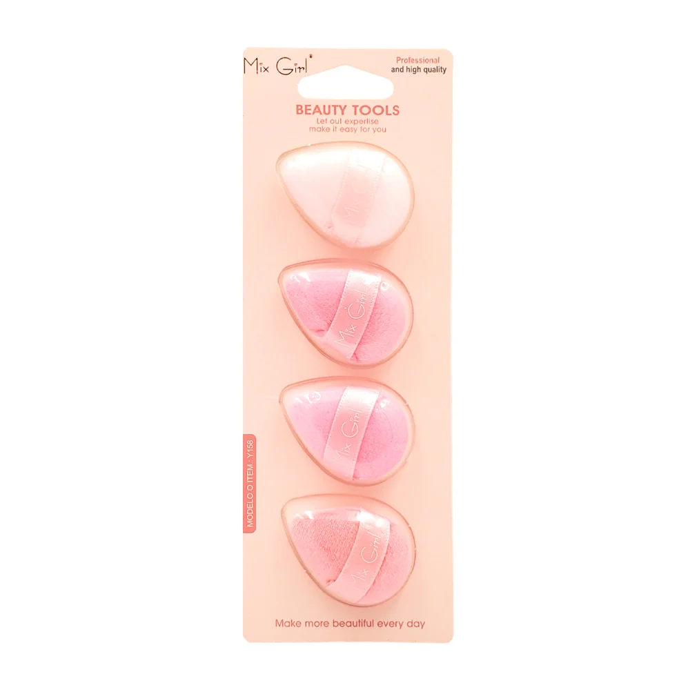Blíster con 4 mini esponjas suaves para dedos, variedad de colores / …