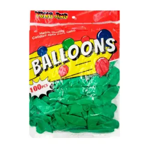 Paquete con 100pz globos de látex en color fuerte liso, variedad de c…