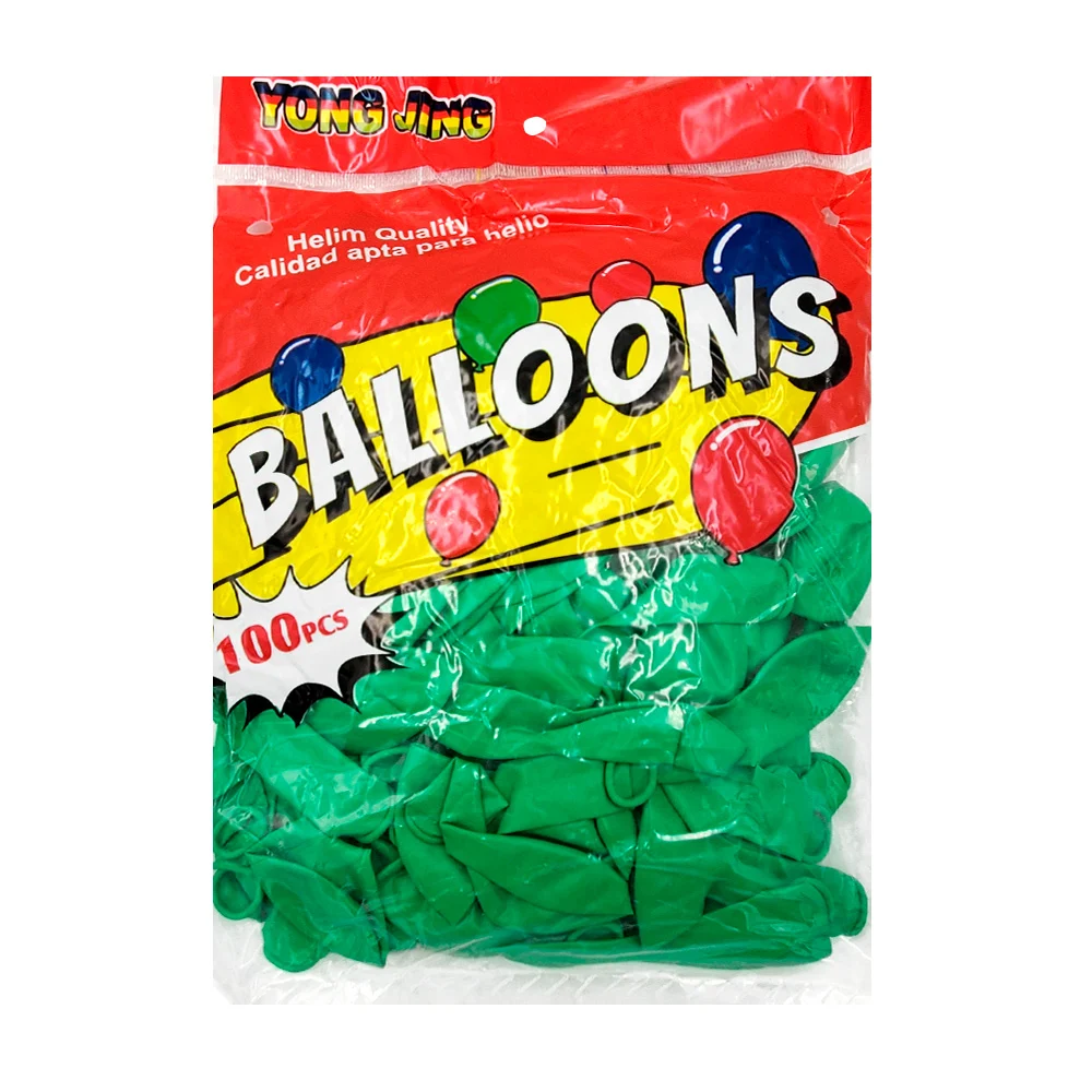 Paquete con 100pz globos de látex en color fuerte liso, variedad de c…