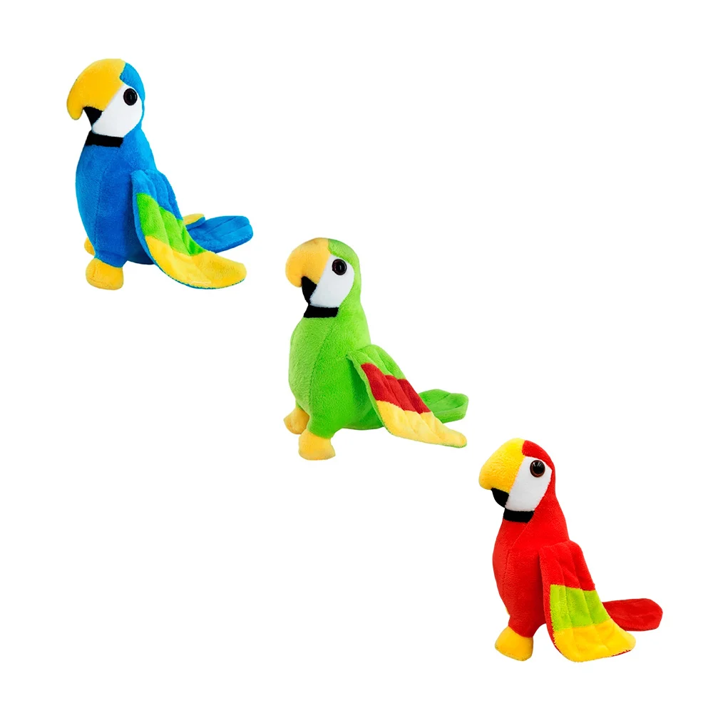 Juguete afelpado para mascotas, guacamaya con chifle, 19cm, variedad …