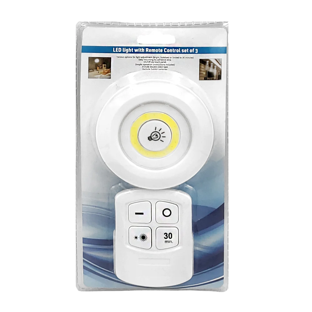 Blíster con lámpara inteligente circular inalámbrica a control remoto…