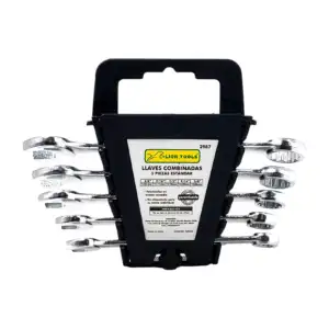 Juego con 5 llaves combinadas lion tools inglesas metálicas de distin…