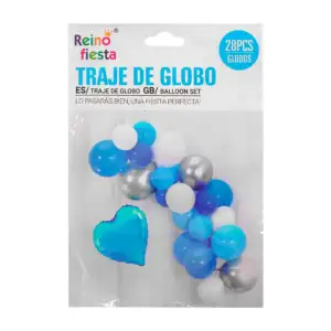 Paquete decorativo con 28 globos de látex, metálicos, lisos y 1 coraz…