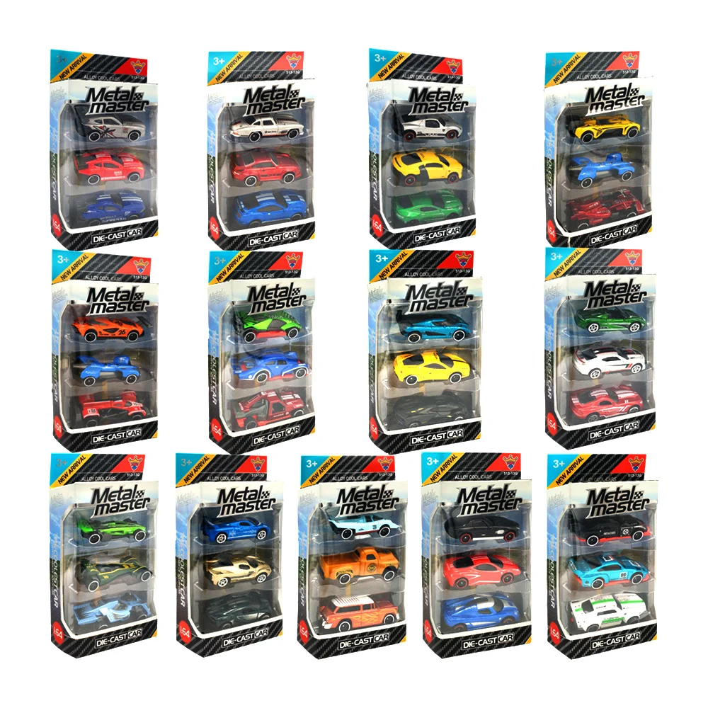 Paquete con 3 carritos metálicos, variedad de modelos / metal master …