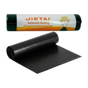 Rollo con 10 bolsas plásticas negras para la basura, 60x70cm / 61587