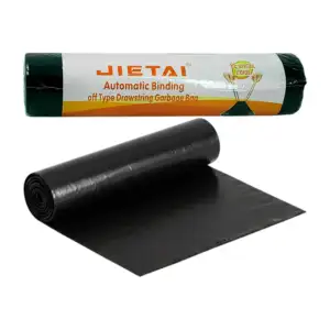 Rollo con 10 bolsas plásticas negras para la basura, 70x85cm / 61588