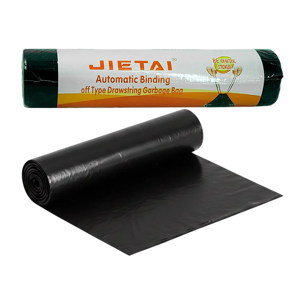 Rollo con 10 bolsas plásticas negras para la basura, 70x85cm / 61588