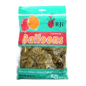 Paquete con 50 globos de látex rji de 10 pulgadas en color dorado / 6…