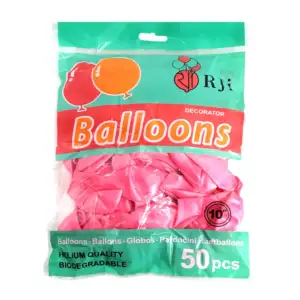 Paquete con 50 globos de látex rji de 10 pulgadas en color rosa perla…