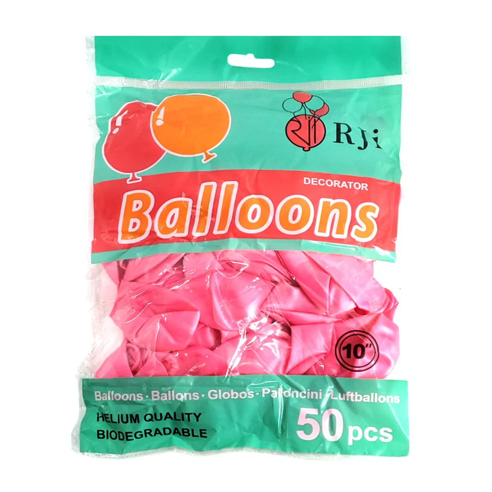 Paquete con 50 globos de látex rji de 10 pulgadas en color rosa perla…