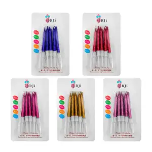 Blíster con 10 velas rji para cumpleaños, 7cm, variedad de colores / …