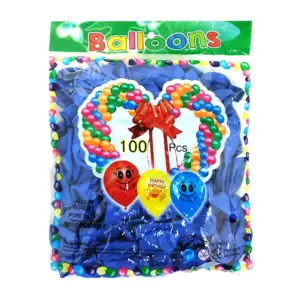 Paquete con 100 globos de látex de 5 pulgadas en color azul rey / 662…