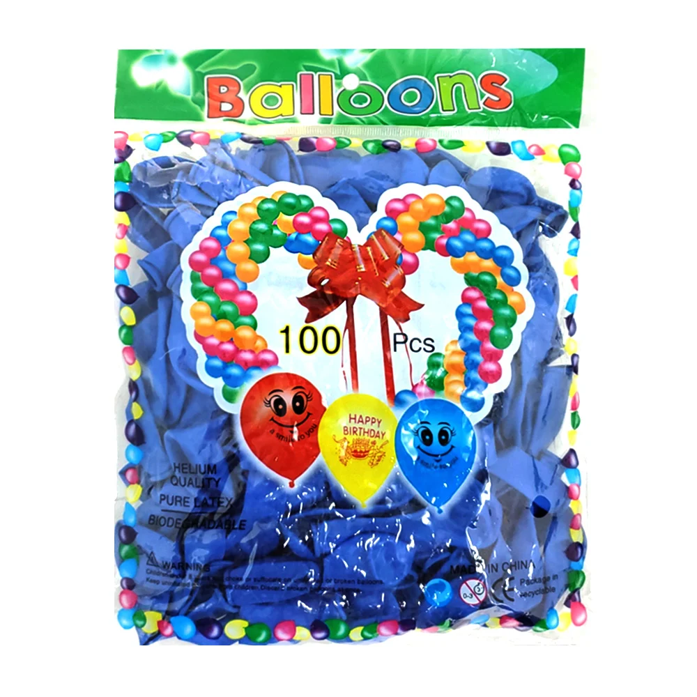Paquete con 100 globos de látex de 5 pulgadas en color azul rey / 662…