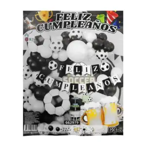 Kit decorativo de feliz cumpleaños con 63pcs y temática de fútbol / 6…