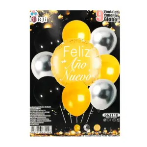 Set de 9 globos decorativos con temática de feliz año nuevo, varios c…