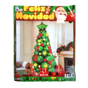 Set decorativo de globos navideño con 79pcs para armar árbol-pino de …