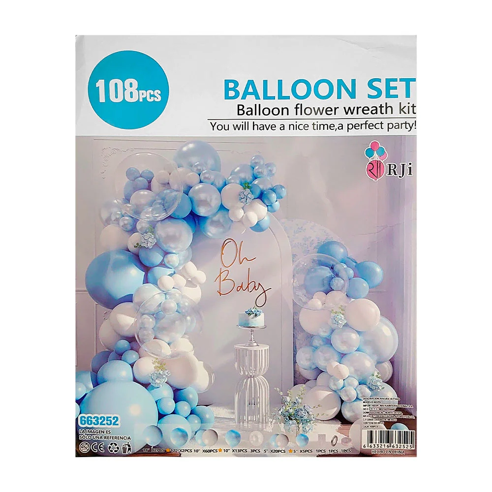 Kit decorativo para fiesta de bebé - niño con 108pcs, varios accesori…