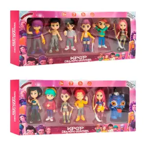 Paquete con 6 figuras coleccionables kpop demon hunters, 10cm
