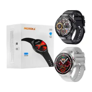 Reloj inteligente moreka, redondo, resistente al agua, 315mah, varied…
