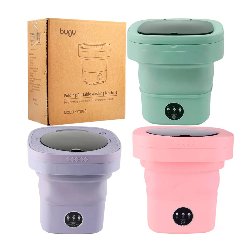 Mini lavadora portátil plegable, capacidad 6 litros, 10w de potencia,…