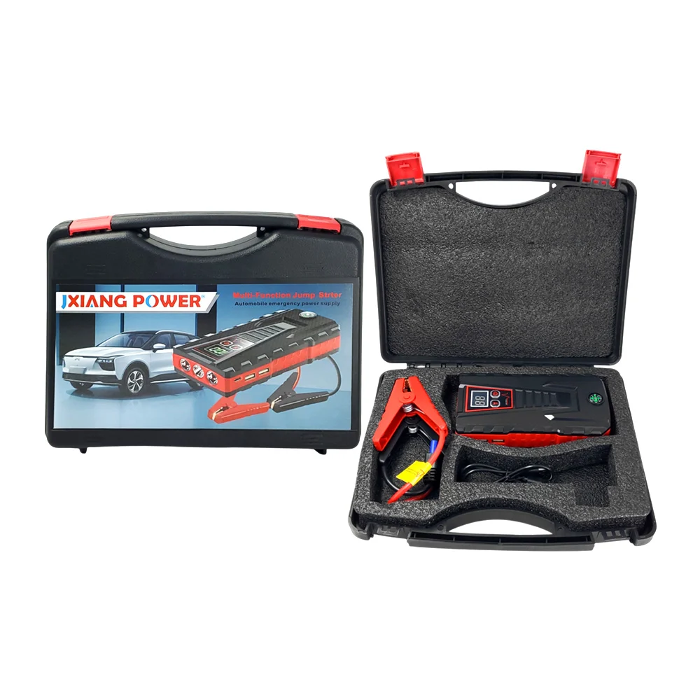 Arrancador de emergencia para automoviles, multifuncional con luz / jx-56