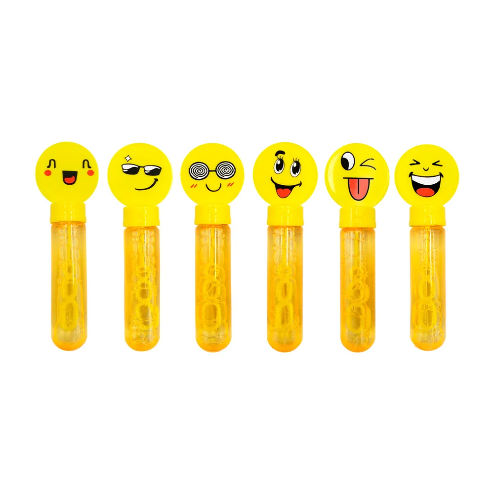 1pz vara con jabón para hacer burbujas, decoración de emoji, 14cm, va…