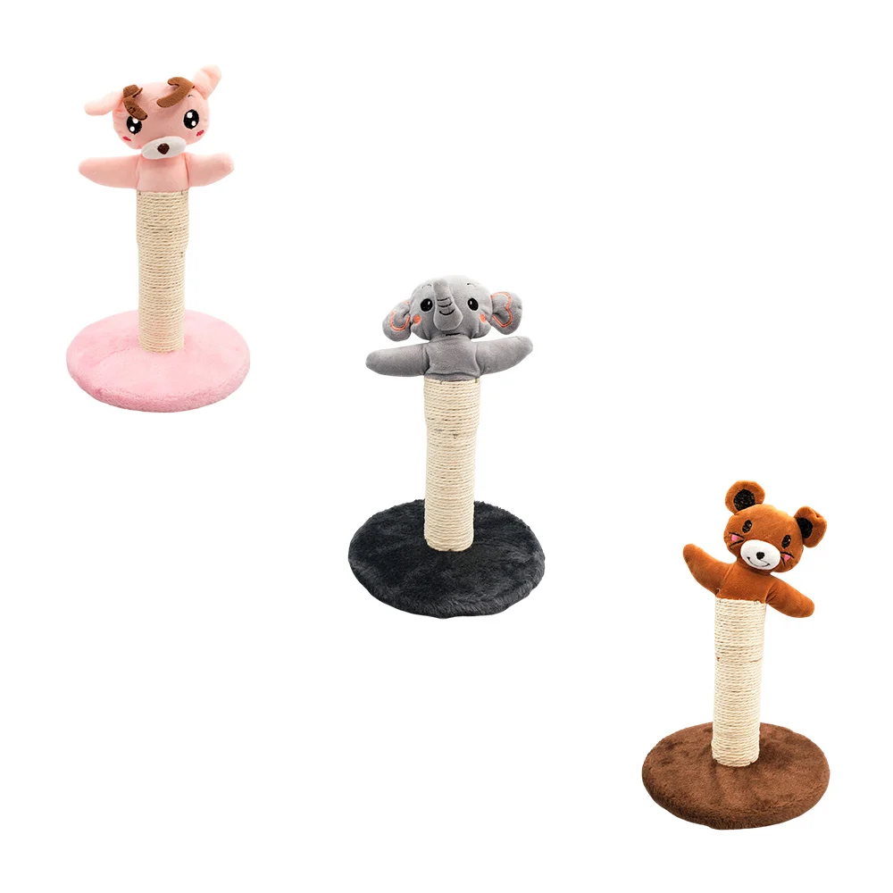 Tubo rascador base y animalito acolchado envuelta en yute, variedad d…