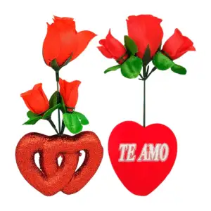 Adorno decorativo en forma de corazón de terciopelo o glitter, frase …