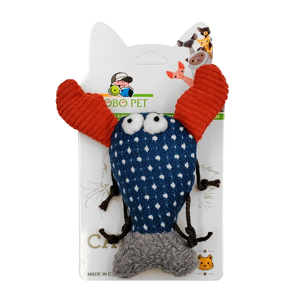 1pz juguete afelpado para mascotas, forma de langosta, 15cm, variedad…
