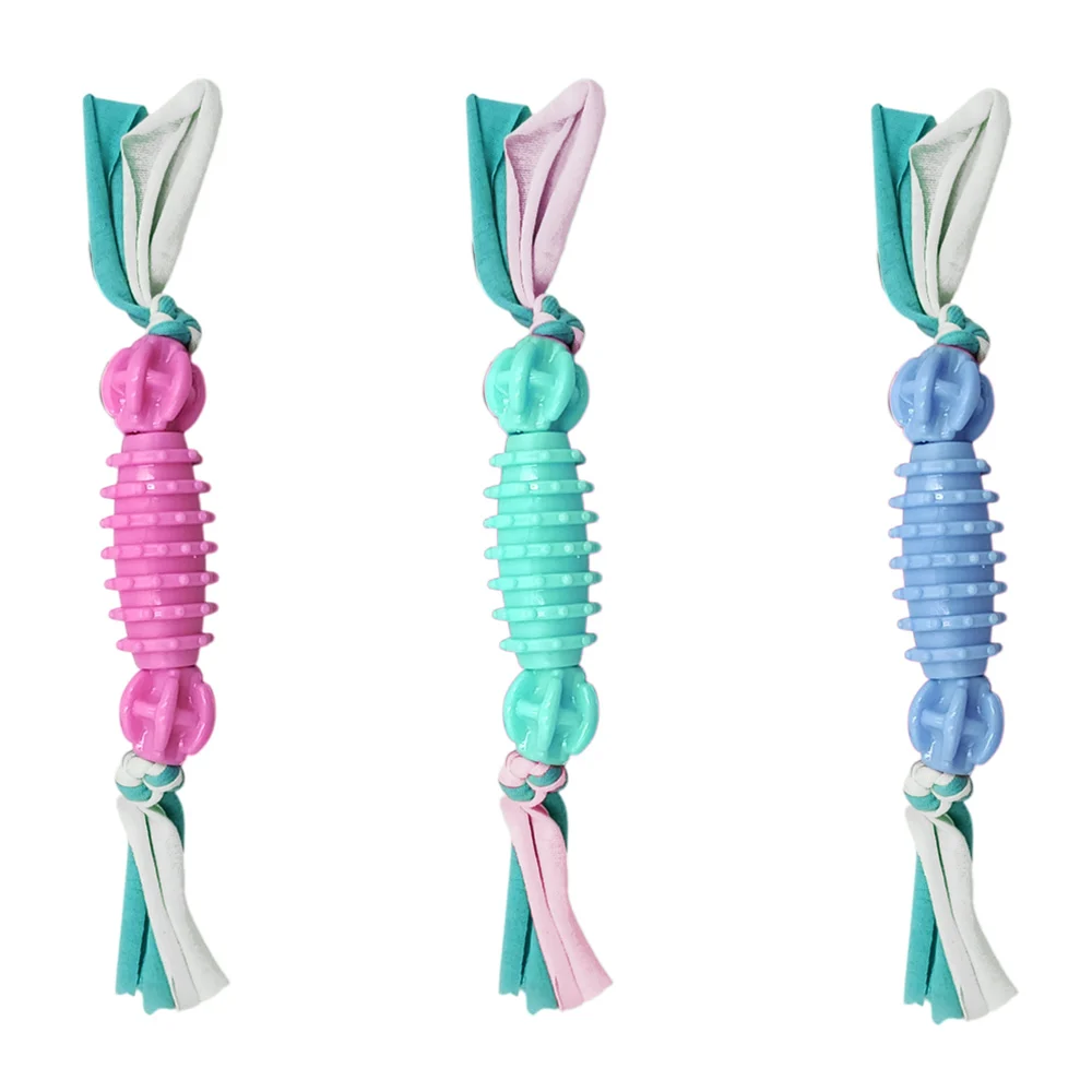 Juguete mordedera para mascotas, plástico resistente con relieve y te…