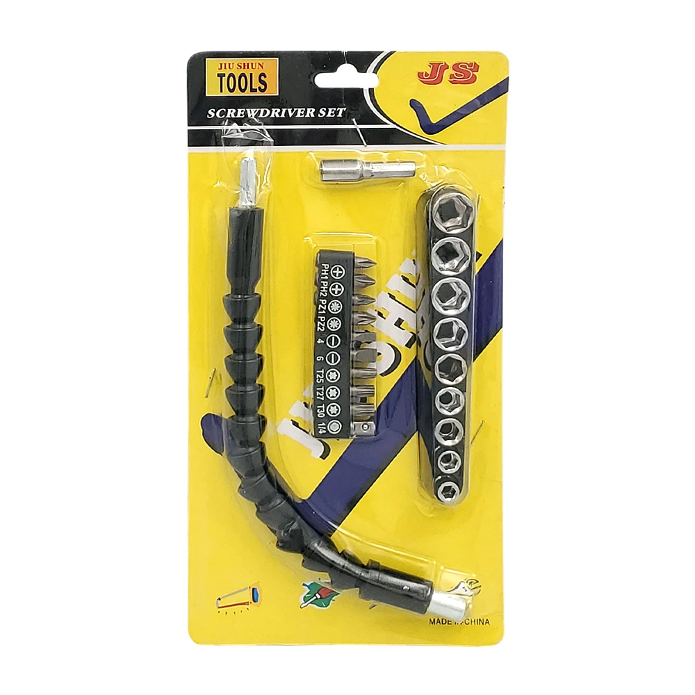 Blíster con extensor de taladro, con 11 puntas intercambiables y 9 da…