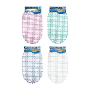 Tapete de baño ovalado con protección anticaídas, varios de colores, …