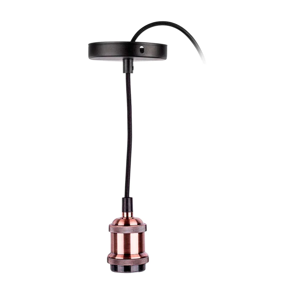 Socket metálico con cable tipo cuerda y base colgante en color cobre …