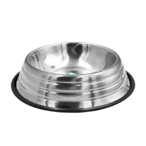 Plato de acero inoxidable, antideslizante con relieve de líneas, 24cm…