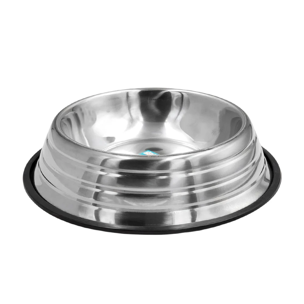 Plato de acero inoxidable, antideslizante con relieve de líneas, 24cm…