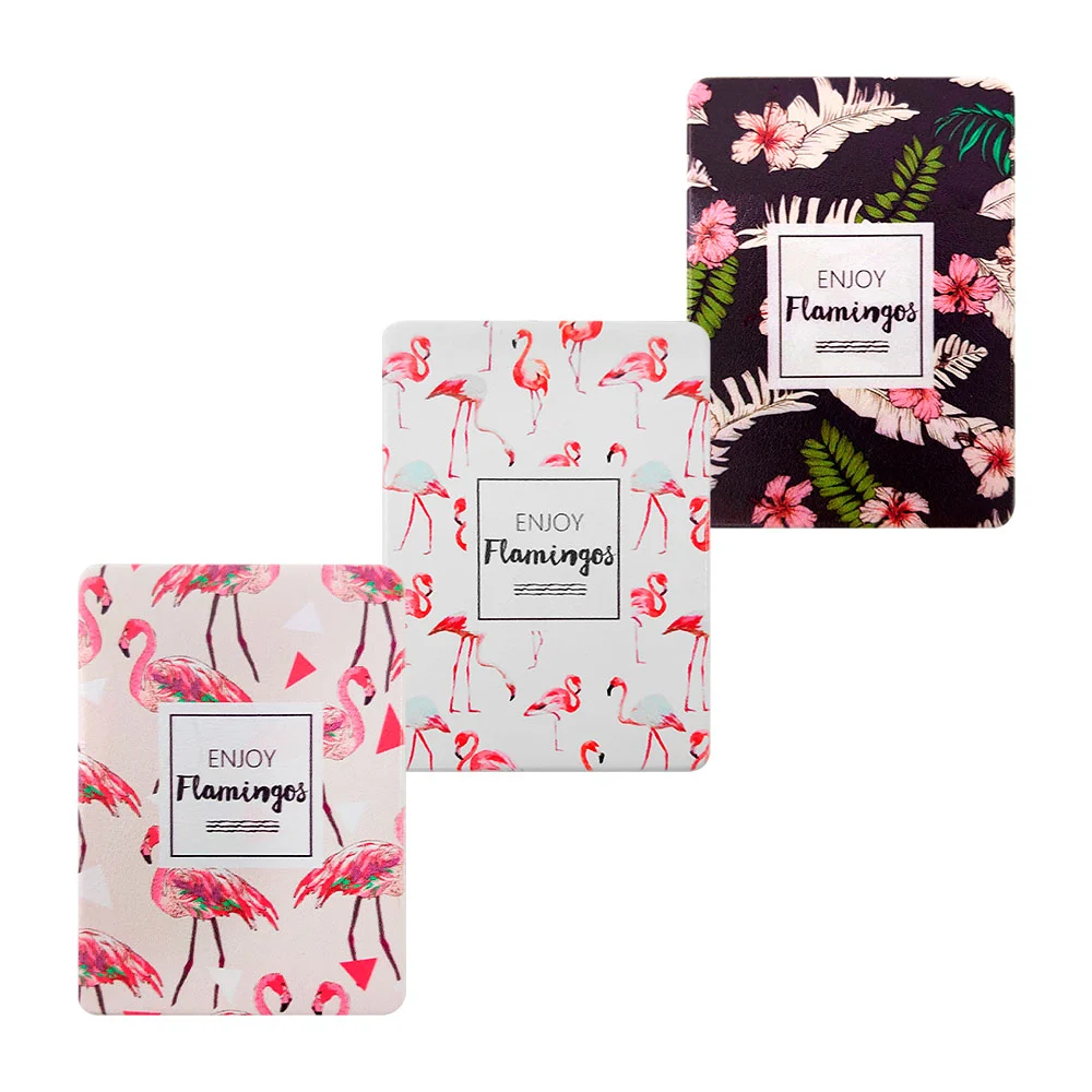 1pza Espejo rectangular de bolsillo doble con diseño de flamingos / 8…